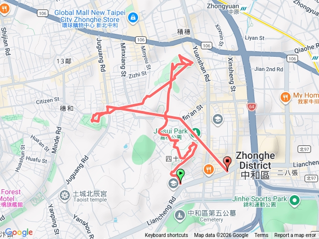 中和嘉穗四十張配水池神社遺址員山