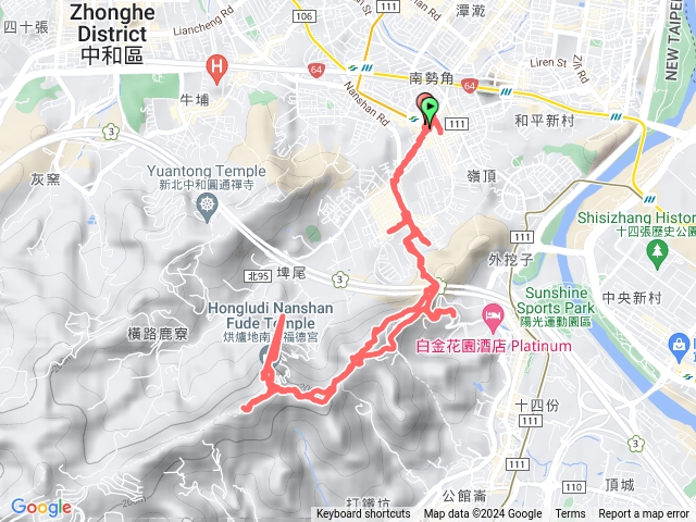 華夏科大-烘爐地-南勢角山