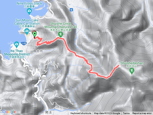 水社大山（青年活動中心路線）