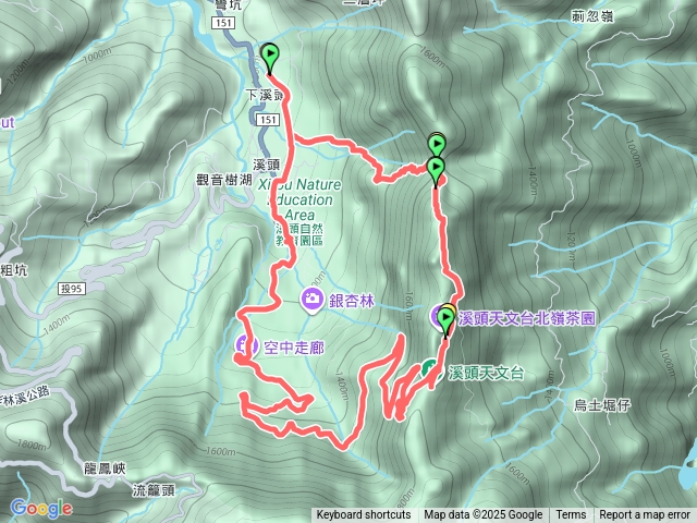 北嶺上天文台，下溪頭園區O型