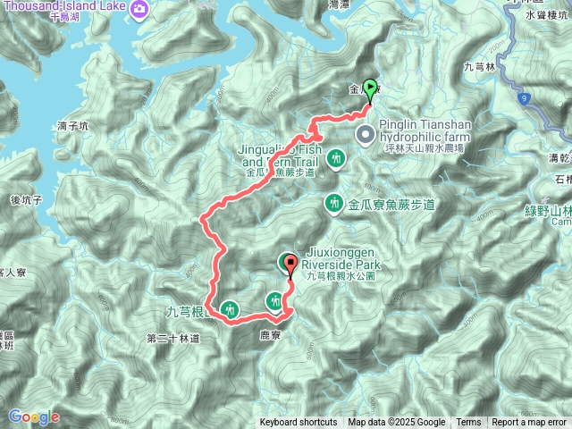20251220坪林-鐵馬新樂園-新城坑造林路-火炎山南峰-芋圓尖-九芎根步道-740峰-九芎根山-親水公園站