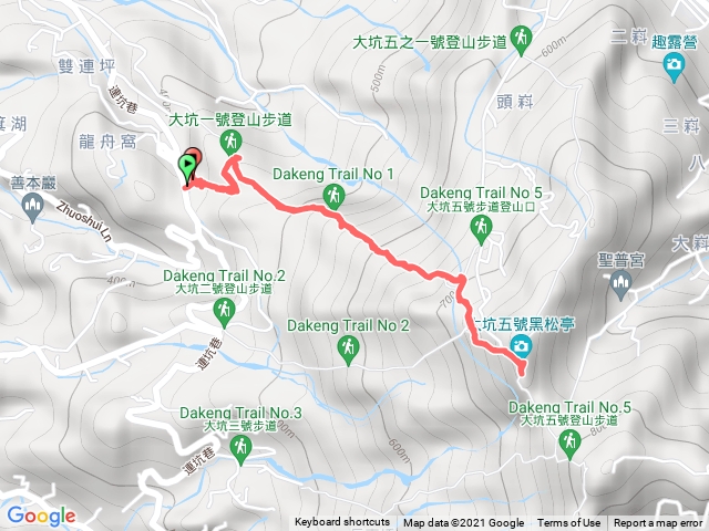 2021.9.5 大坑一號->五號來回