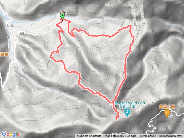 八五山上李棟山下石桌八五山古道O型