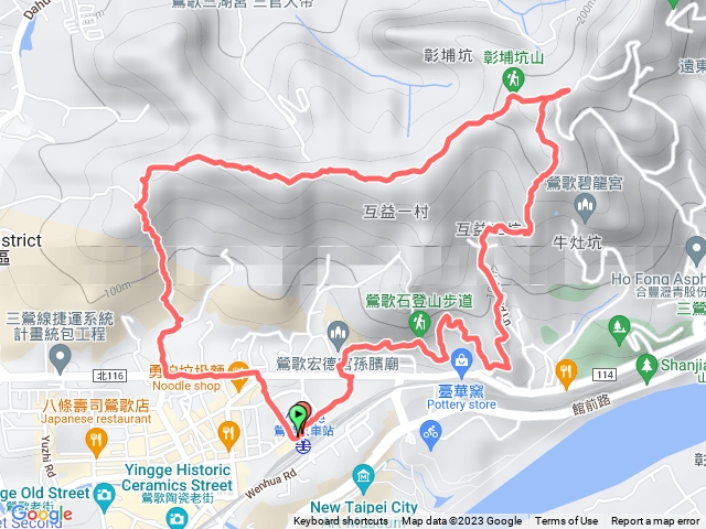 忠義山>觀景山>牛灶坑山>孫龍步道O型