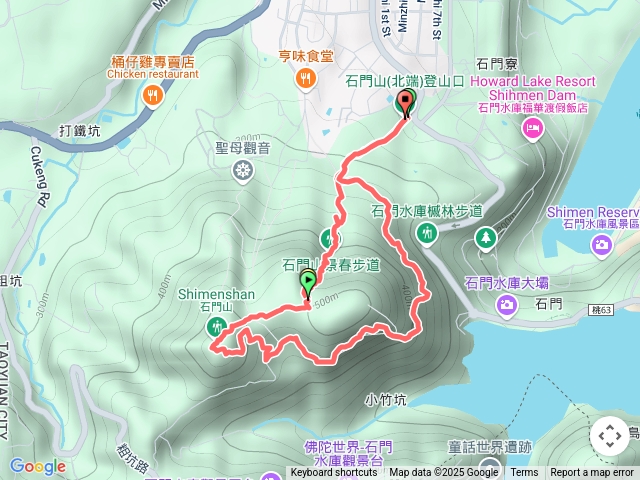 石門山O繞好漢坡上景春步道下