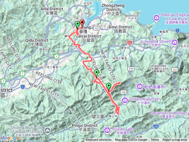 淡蘭古道中段、五分山、十分老街、劉銘傳隧道（搭車時間忘記關）
