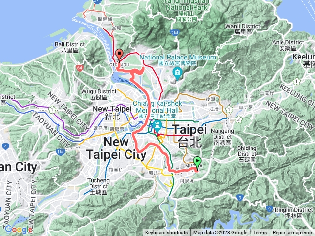 2023年臺北大縱走：尋寶任務臺北大縱走第八段：捷運動物園站至捷運關渡站[河濱自行車道]202309091915