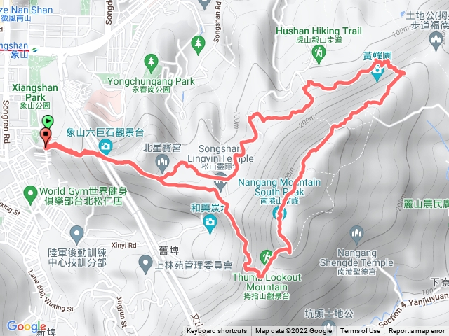 代天殿雲靈宮-拇指山-九五峰-四獸山 環形路線