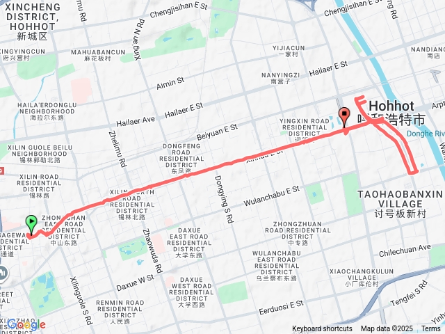 呼和浩特市小黑河中元月出及水舞