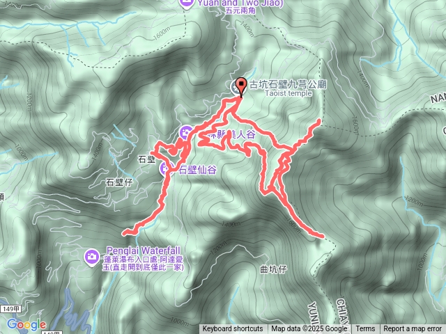 竹篙水溪步道、遊龍湖步道連走石壁山、嘉南雲峰預覽圖