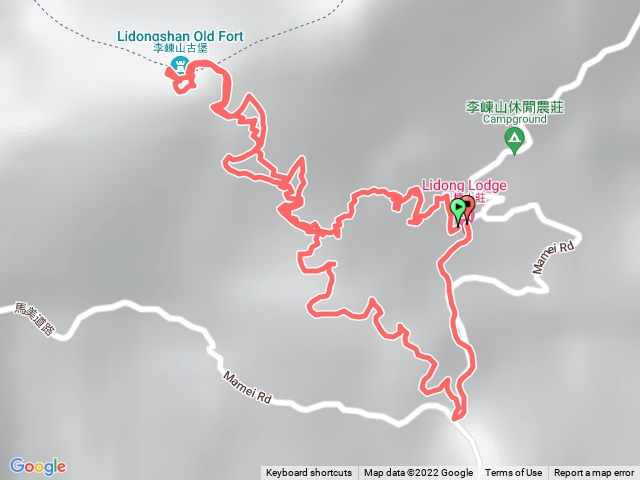 李崠山(咒) 李棟山莊→李棟山古堡(李崠山)→馬美道路登山口→李棟山莊