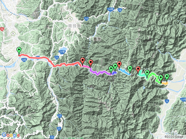 名間水里公路、丹大林道、萬榮林道