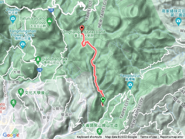 坪頂古圳登山口至 擎天崗