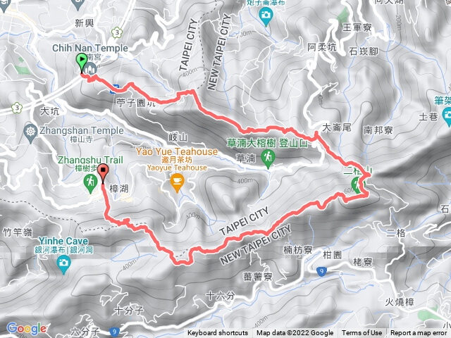 猴山岳 二格山 南邦寮山 貓空尖 貓空