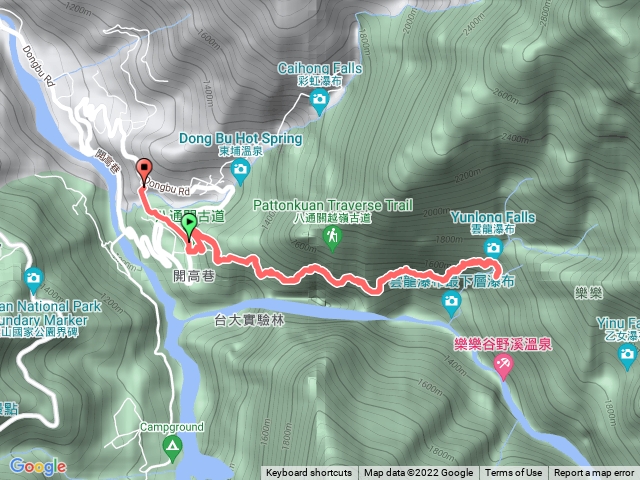 八通關步道西段(從東埔吊橋→雲龍瀑布，來回)