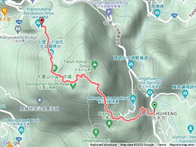 冷水坑-七星主峰-小油坑