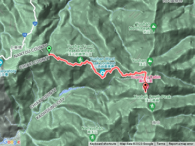 玉山後4峰D1登山口到圓峰營地