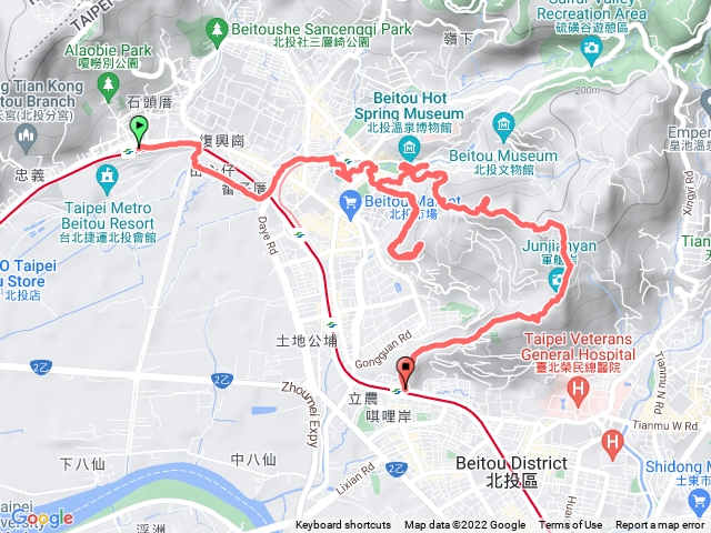 復興崗起走丹鳳山～軍艦岩到唭哩岸