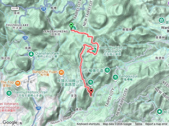 擎天崗石梯坪北五指內雙古道大崎頭預覽圖