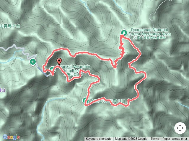 橫山口-嘴山-稍來山-大雪山遊樂區-橫山口