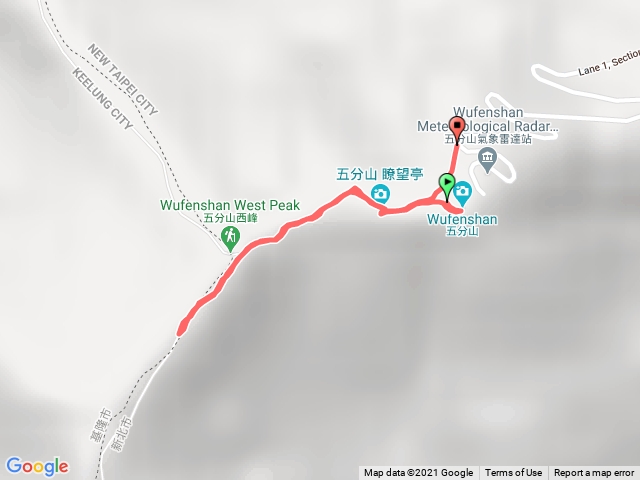 五分山之氣象站三分鐘攻頂路線