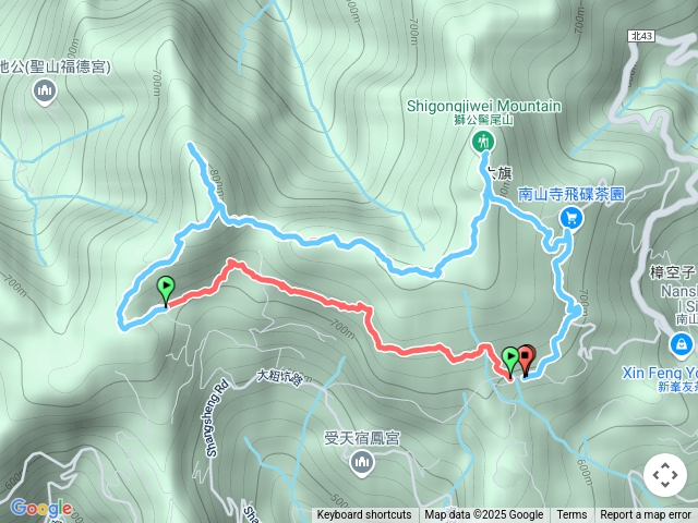 東昇茶坊-大粗坑護管所-南勢坑山-鑽石山-人面頭山-獅公髻尾山O型