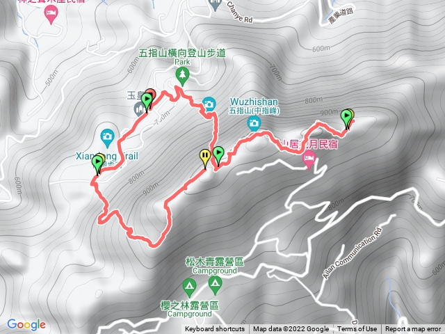 五指山橫向步道 注意下山陡峭濕滑
