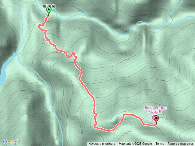 馬達拉溪登山口至九九山莊預覽圖