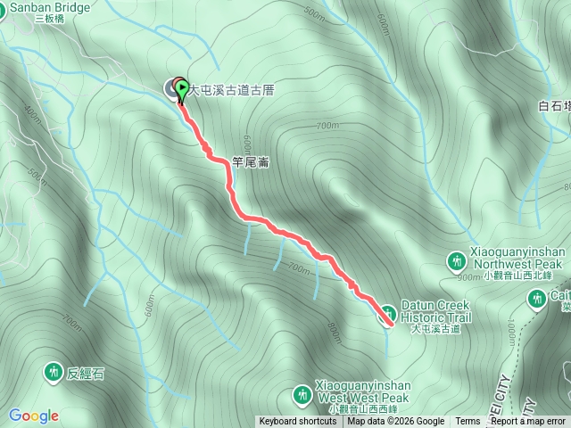 大屯溪古道(第二防迷樁來回)預覽圖