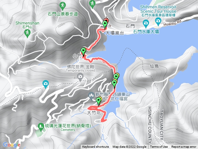 石門水庫勝景標到保線吊橋