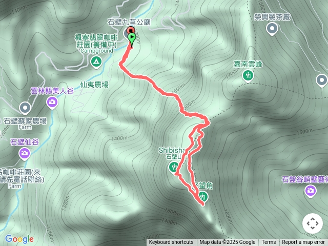 雲林石壁山嘉南雲峰步道20250607
