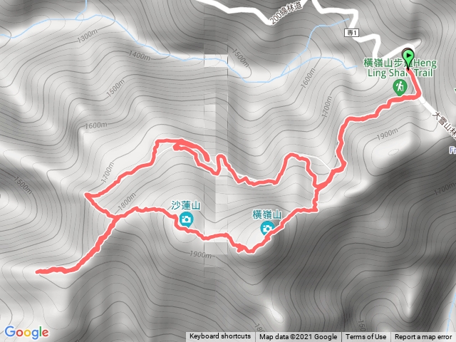 橫嶺山、沙蓮山、笛吹山，連走