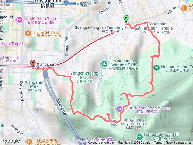 虎山溪步道、豹山、獅山、象山、市療步道預覽圖