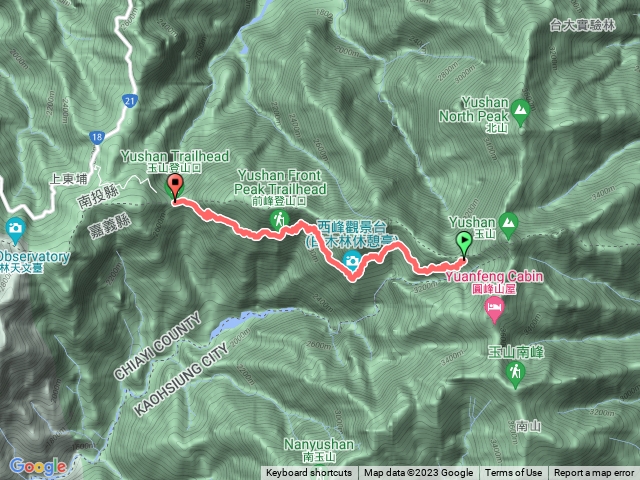 排雲山莊下玉山登山口