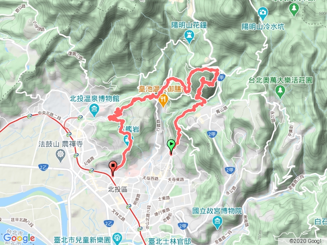 陽明山步道連走 (天母古道-紗帽山-橫嶺古道-龍鳳谷-大砲岩-軍艦岩) 2020-05-24