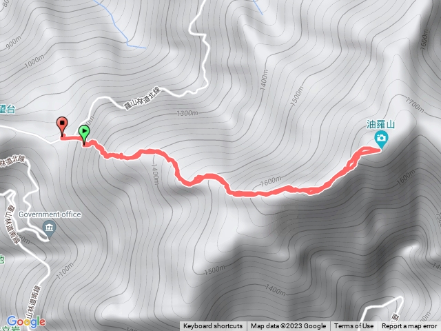 油羅山步道一號登山