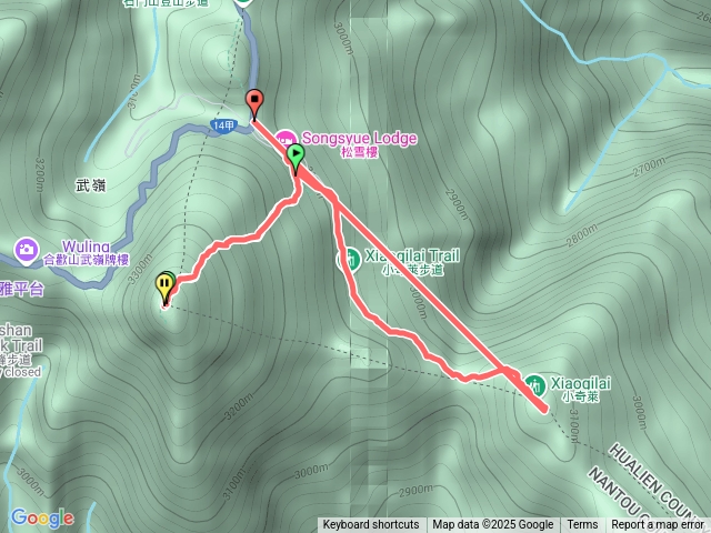 合歡東峰及小奇萊