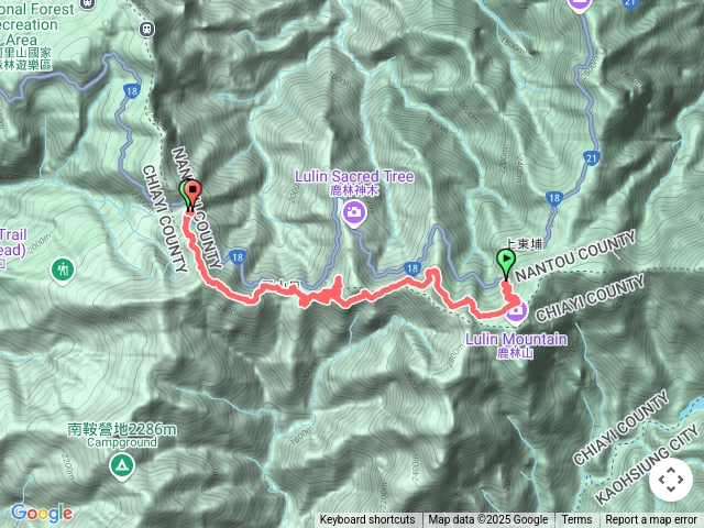 鹿林山登山口走特富野
