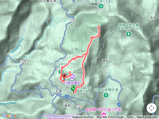 頂石棹霧.茶.雲.櫻.霞之道兼走霹靂山
