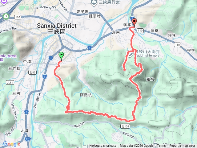 琳-王公坑山-主公山-溪南尖-天南寺停車場登山口血藤