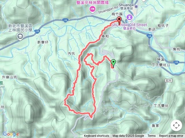 20250228雙溪-雙泰公路3K-苕谷瀑布-百二階古道-苕谷坑古道-頂湖土地公-480峰-苕谷坑山-梅竹蹊山-苕谷福德廟