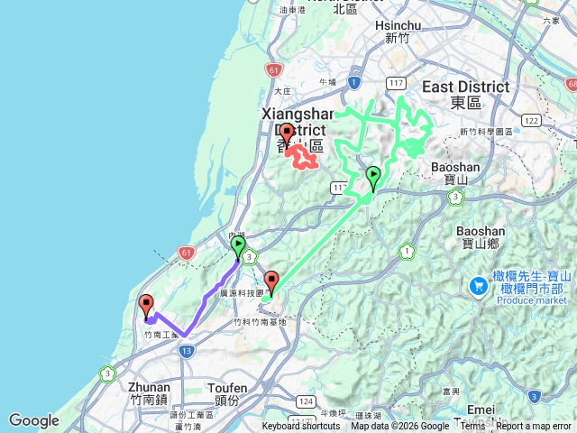 印斗山+古奇峰+青草湖+靈隱寺-O行&牛埔山+客雅山+大哭腳山+山頂山....(新竹市區)