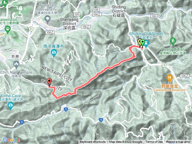 筆架連峰(石碇國小➝西帽子岩➝炙子頭山➝筆架山北/南峰➝二格山➝南邦寮山➝草楠)