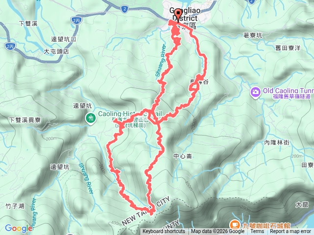 龜媽坑古道、遠望坑古道、虎子山古道O繞預覽圖
