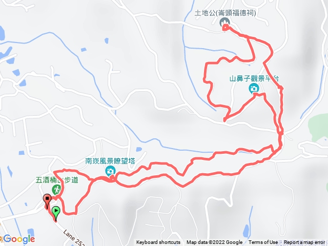 桃園五酒桶山與南崁山O型(南天宮)