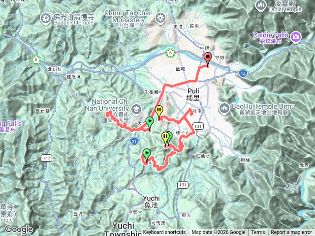115-07-17埔里鹿蒿山+白葉山+珠子山+培亭山+茄苳腳+桃米坑山+公田溝
