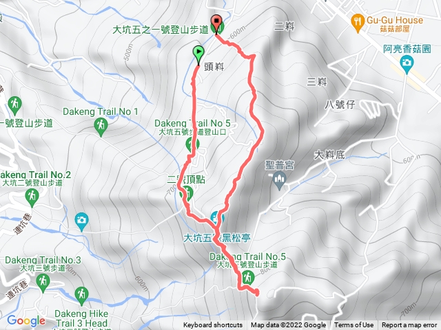 大坑五號步道進五之一步道出