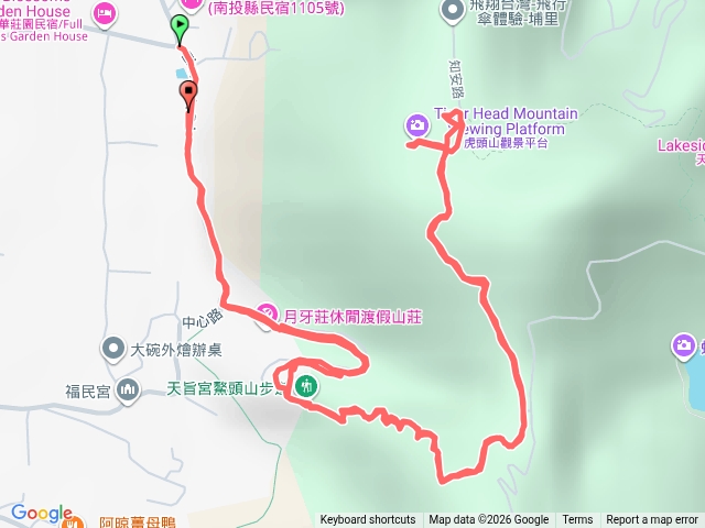 埔里鰲頭山步道、虎嘯山莊預覽圖