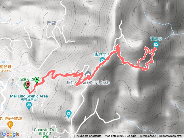 五龍步道獵鷹尖一線天