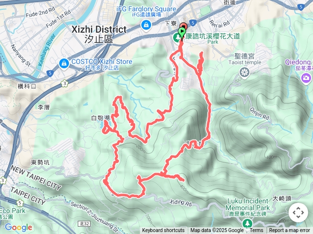 康誥坑山_白雲古道_白雲寺_白雲派出所_十三分山_白匏湖_白匏湖山西峰_白匏湖山